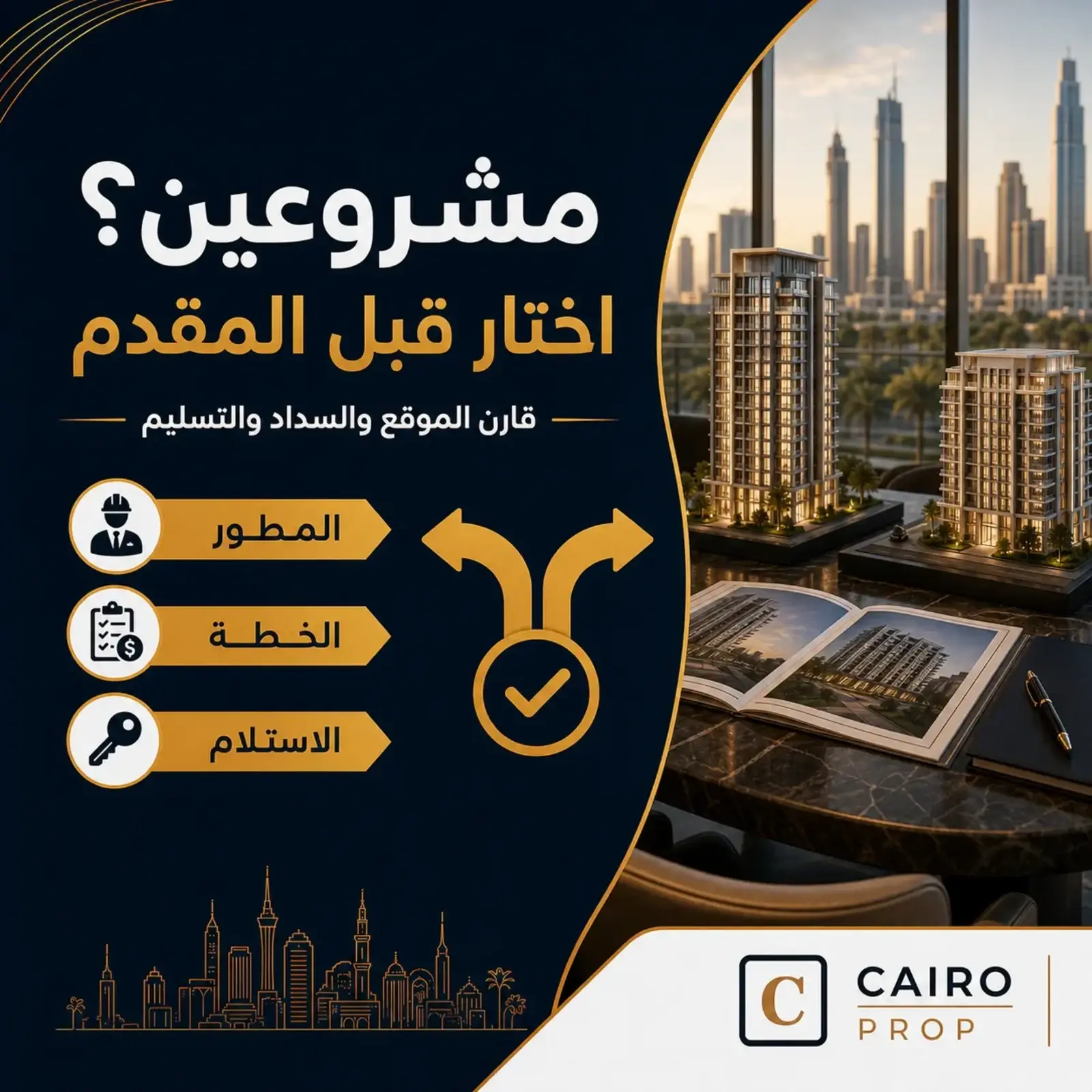 كيف تختار بين مشروعين عقاريين قبل دفع المقدم؟ كيف تختار بين مشروعين عقاريين؟