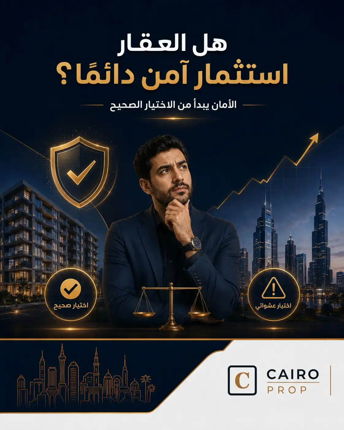 هل العقار استثمار آمن دائمًا؟ استثمار عقاري, الاستثمار في العقارات, شراء عقار للاستثمار, عائد عقاري, إعادة بيع العقار