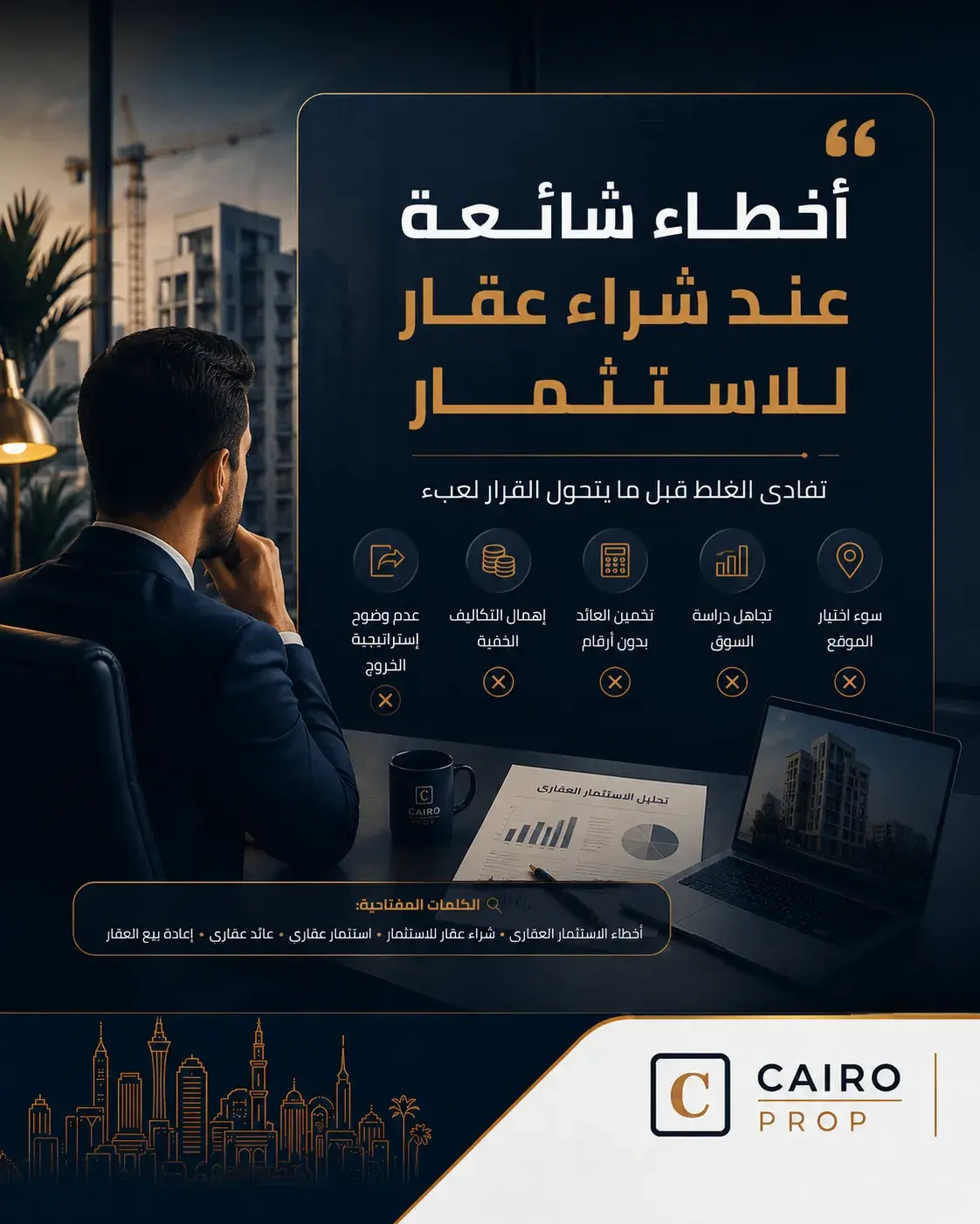 أخطاء شائعة عند شراء عقار للاستثمار أخطاء الاستثمار العقاري, شراء عقار للاستثمار, استثمار عقاري, عائد عقاري, إعادة بيع العقار