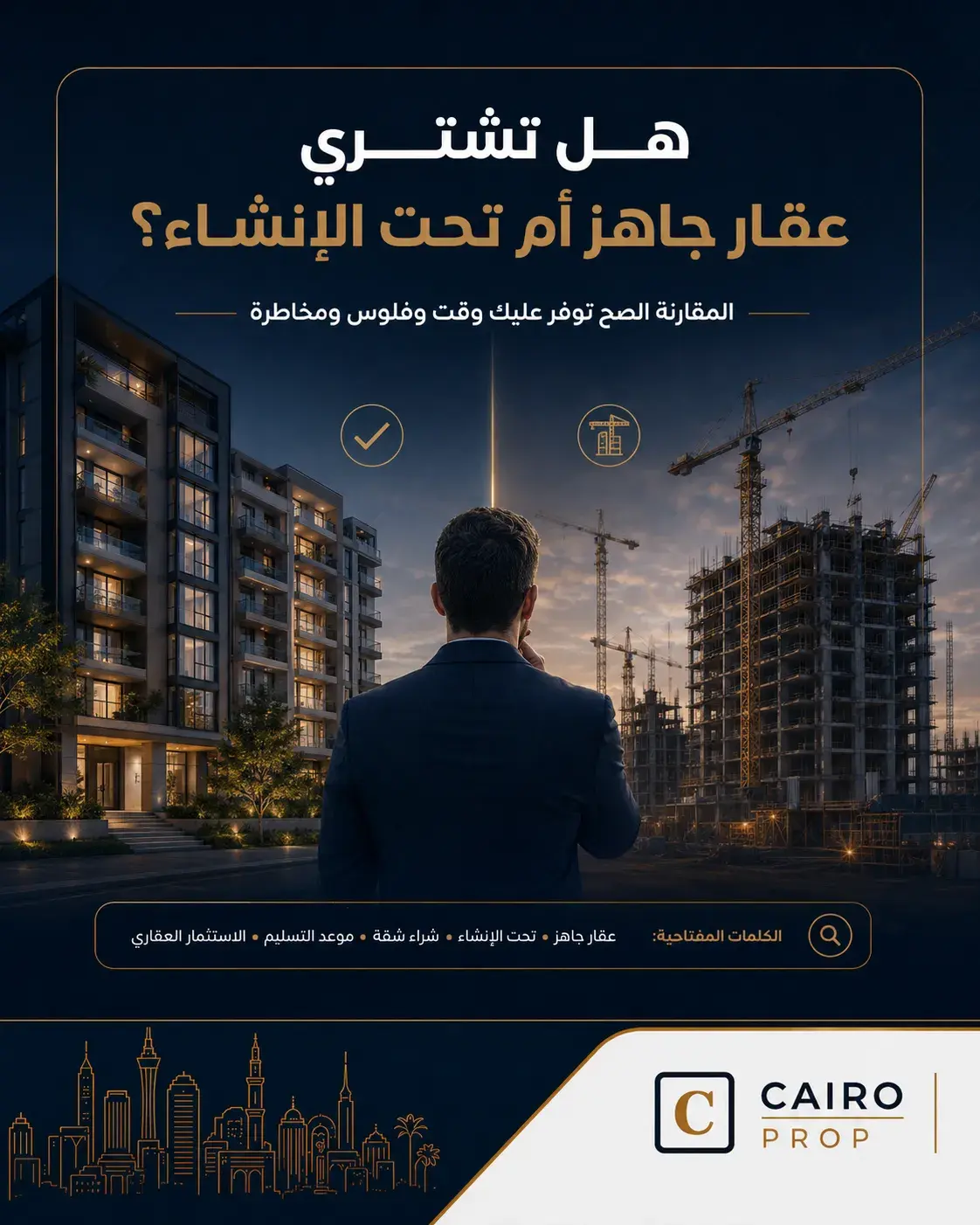هل تشتري عقار جاهز أم تحت الإنشاء؟ عقار جاهز, تحت الإنشاء, شراء شقة, شراء عقار, الاستثمار العقاري, موعد التسليم